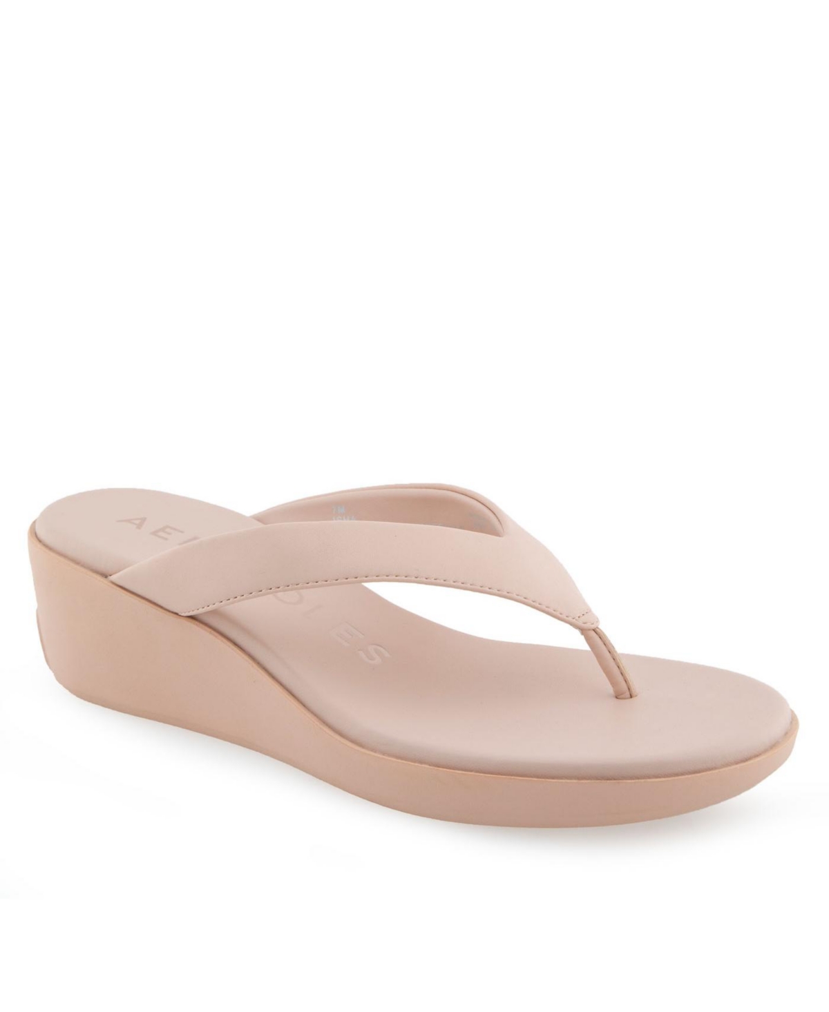 Shop Aerosoles Women's Isha Wedge Sandals In Cipria Polyurethane