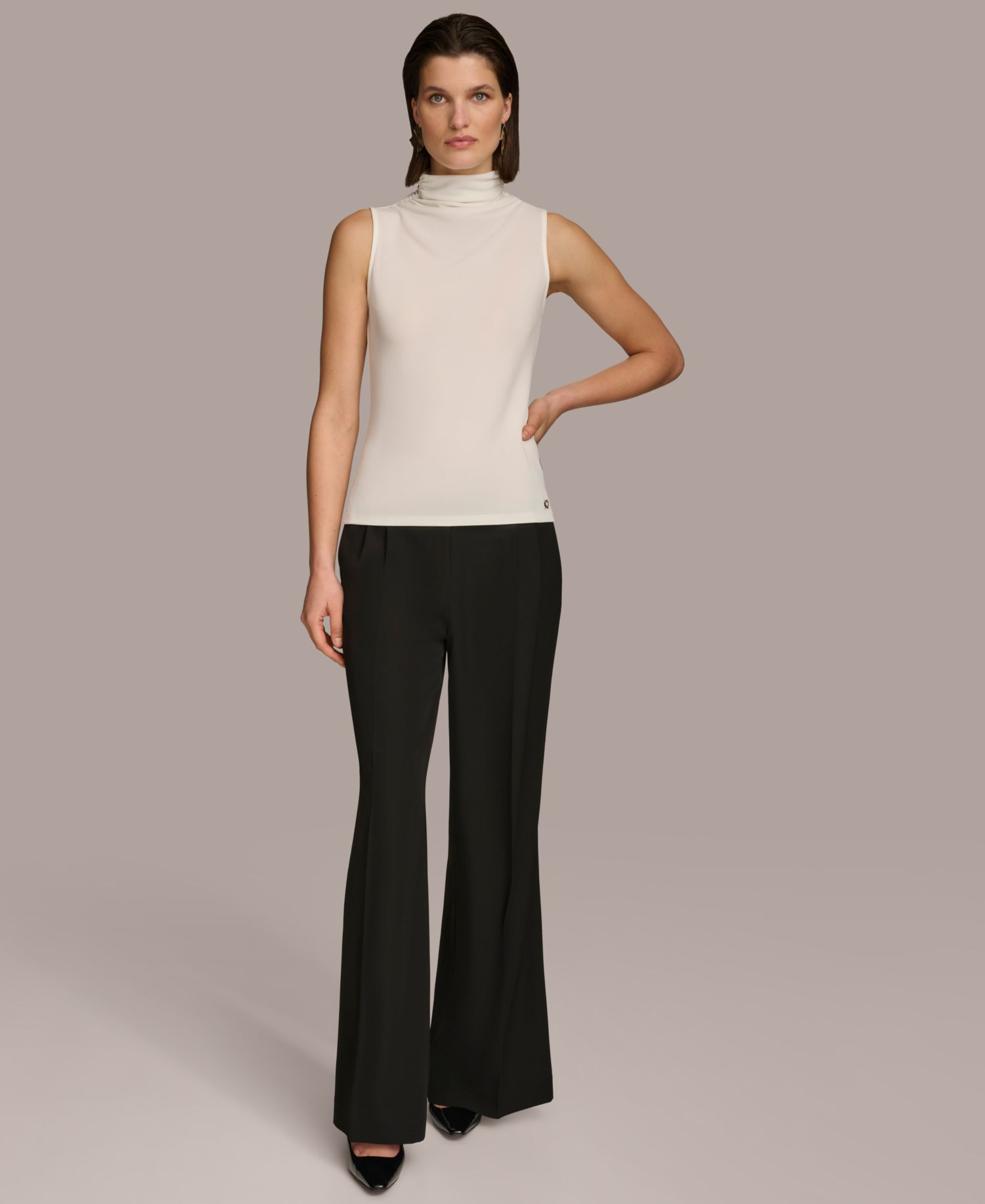 Women's Mock-Neck Sleeveless Top