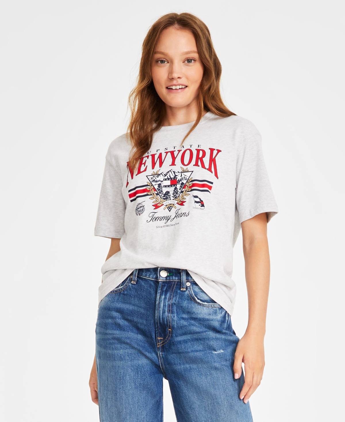 Women's Cotton New York T-Shirt - Silver Grey Heather