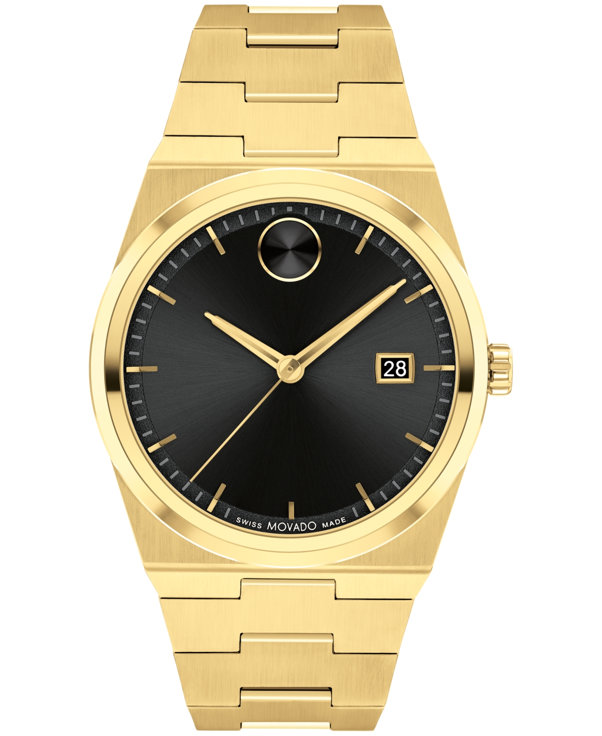 Movado Men's Quest Swiss Quartz Ionic Gold Pvd Steel 40mm Watch In Gold-tone