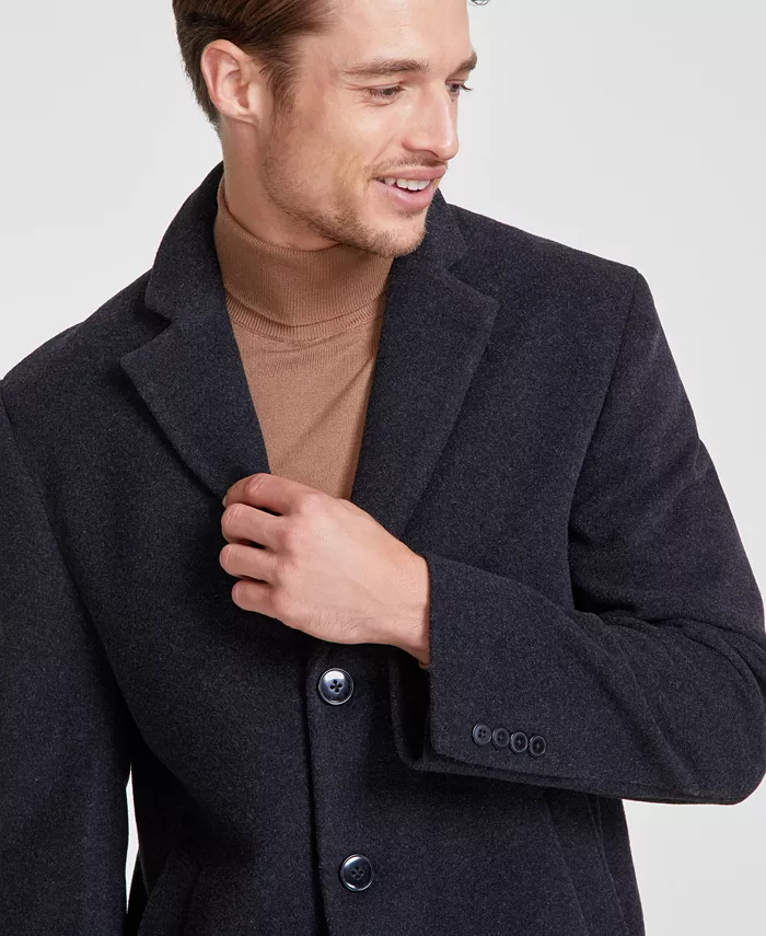 Men's Prosper Wool-Blend Slim Fit Overcoat - thumbnail 10
