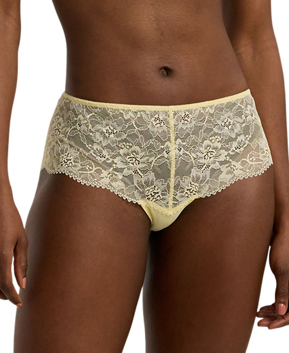 Ralph Lauren Women's Lace Hipster Brief Underwear 4l0029 In Lemon Chiffon