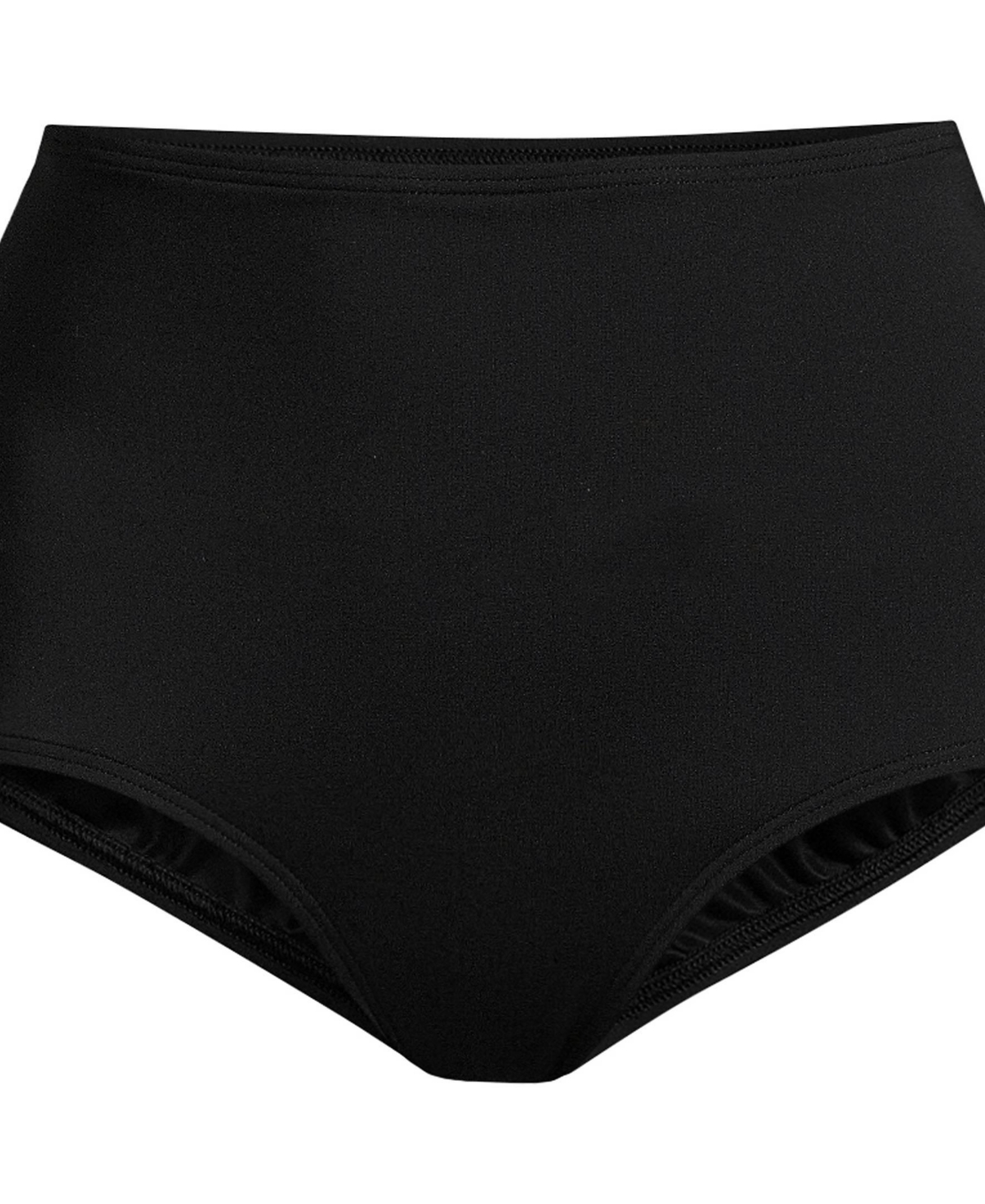 Lands' End Plus Size Tummy Control Tugless High Waisted Bikini Swim Bottoms