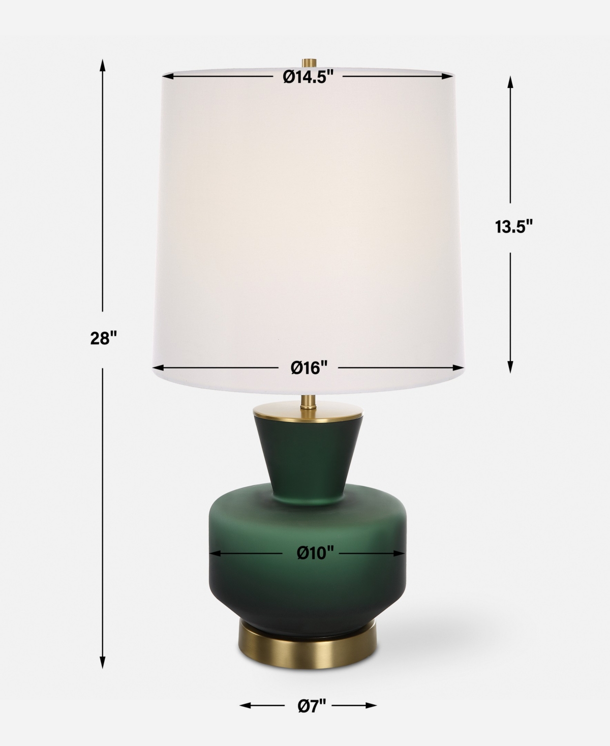 Uttermost 28" Trentino Table Lamp In Green
