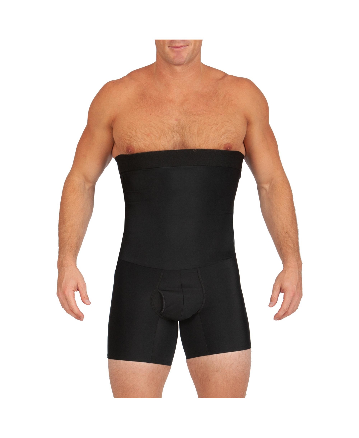 Shop Instaslim Men's Big & Tall Compression Hi-waist Ab Undershorts In Black