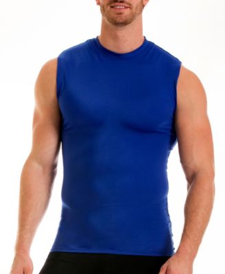Men's Activewear Hi-Neck Sleeveless Crewneck T-shirt