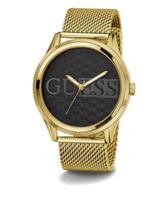Men's Analog Gold-Tone Stainless Steel Mesh Watch, 44mm