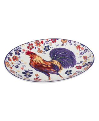 Morning Rooster Oval Platter