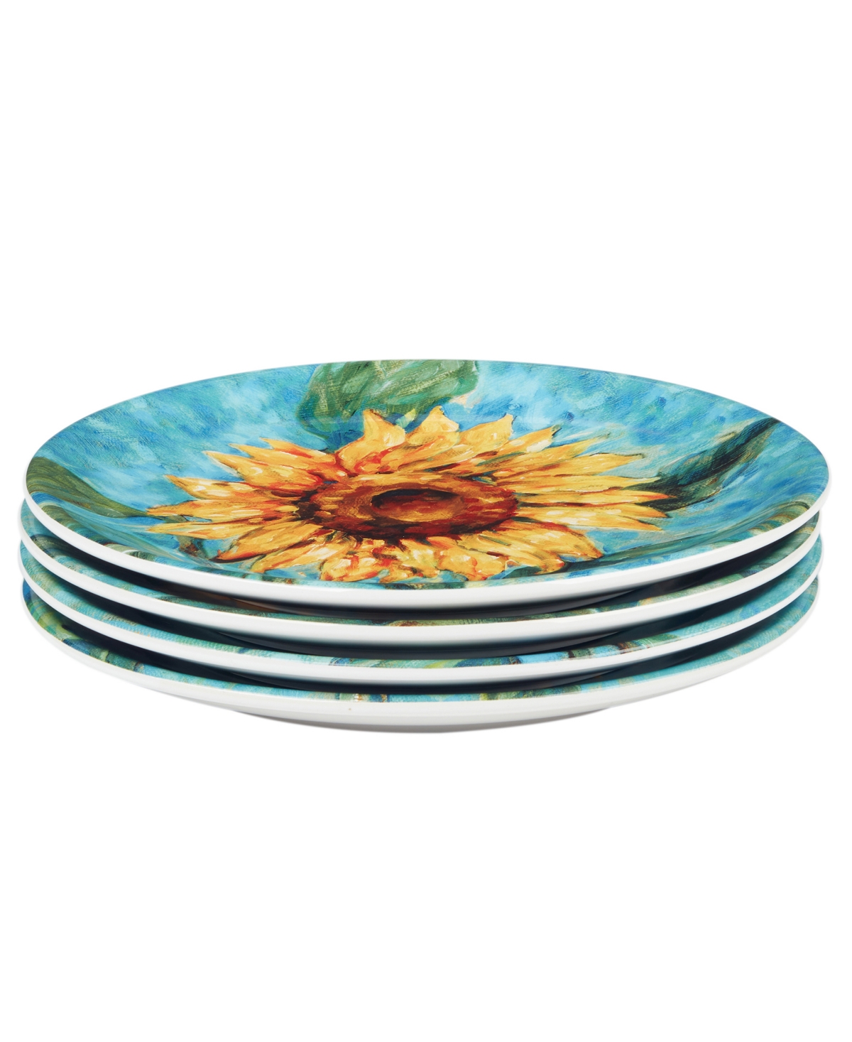 Certified International Golden Sunflowers Set of 4 Salad Plates