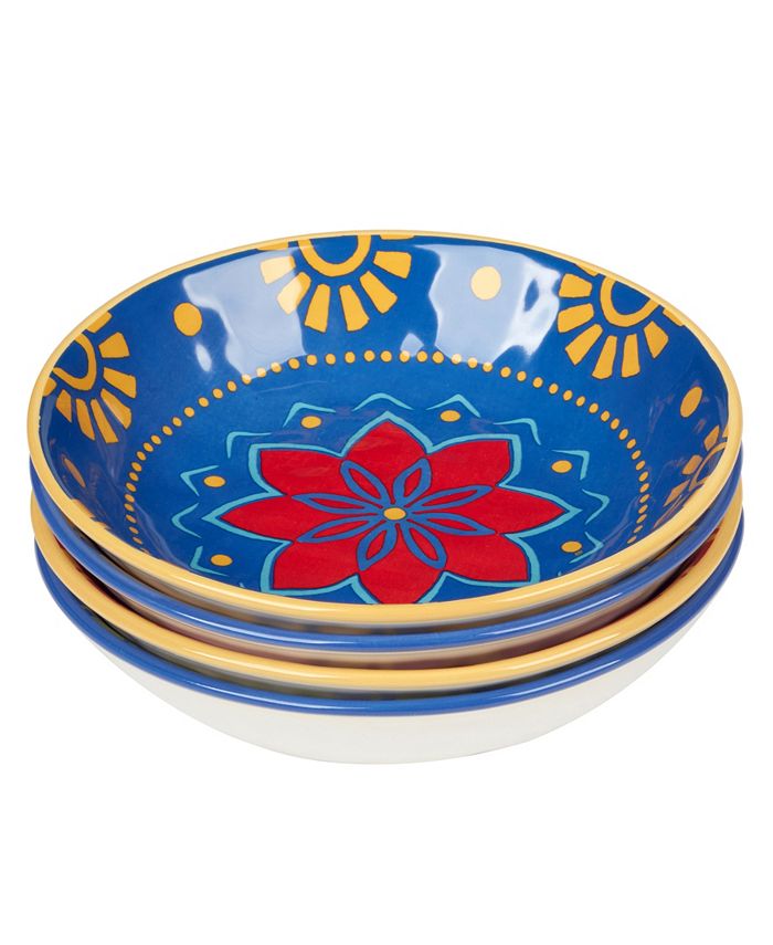 Certified International Gold Coast 11.75 In. Gold Porcelain Round Chip And Dip Server 31255