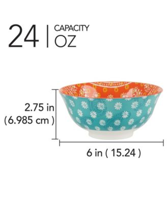 Carnival Multi Set of 6 All Purpose Bowl, 6.25" 6 Asst