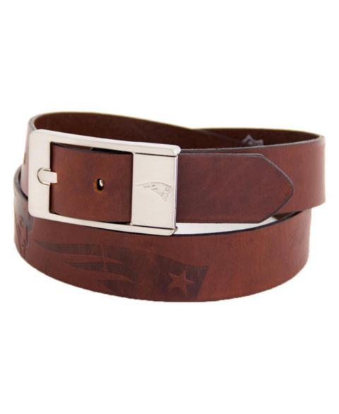 Мужской ремень Eagles Wings New England Patriots Brandish Leather Belt - Brown
