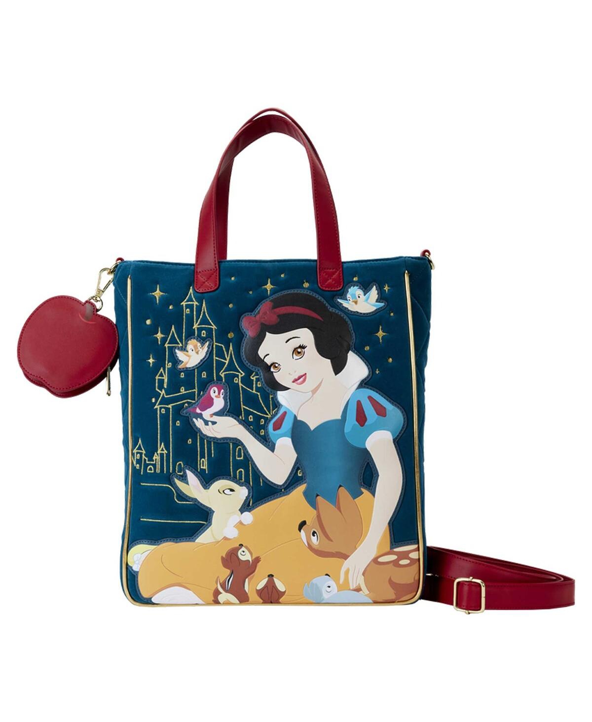 Women's Loungefly Snow White and the Seven Dwarfs Heritage Quilted Velvet Quilted Velvet Tote Bag - Multi