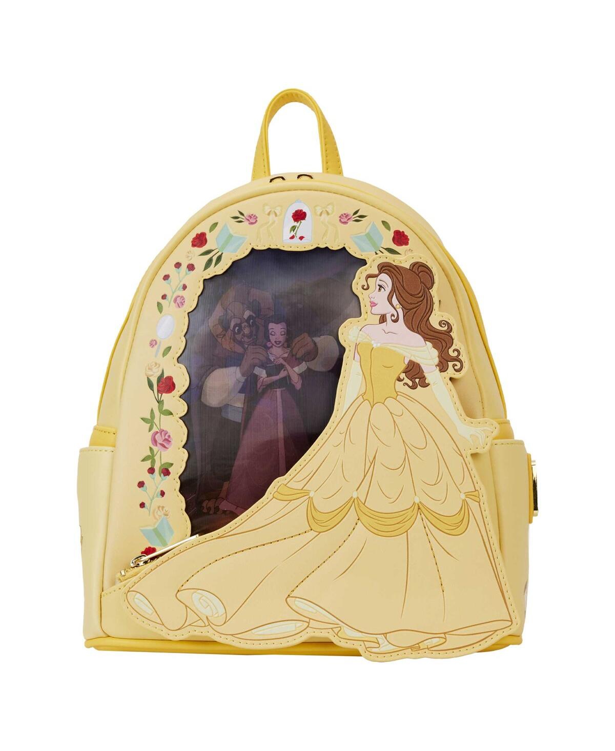 Loungefly Men's And Women's  Belle Beauty And The Beast Lenticular Mini Backpack In Multi