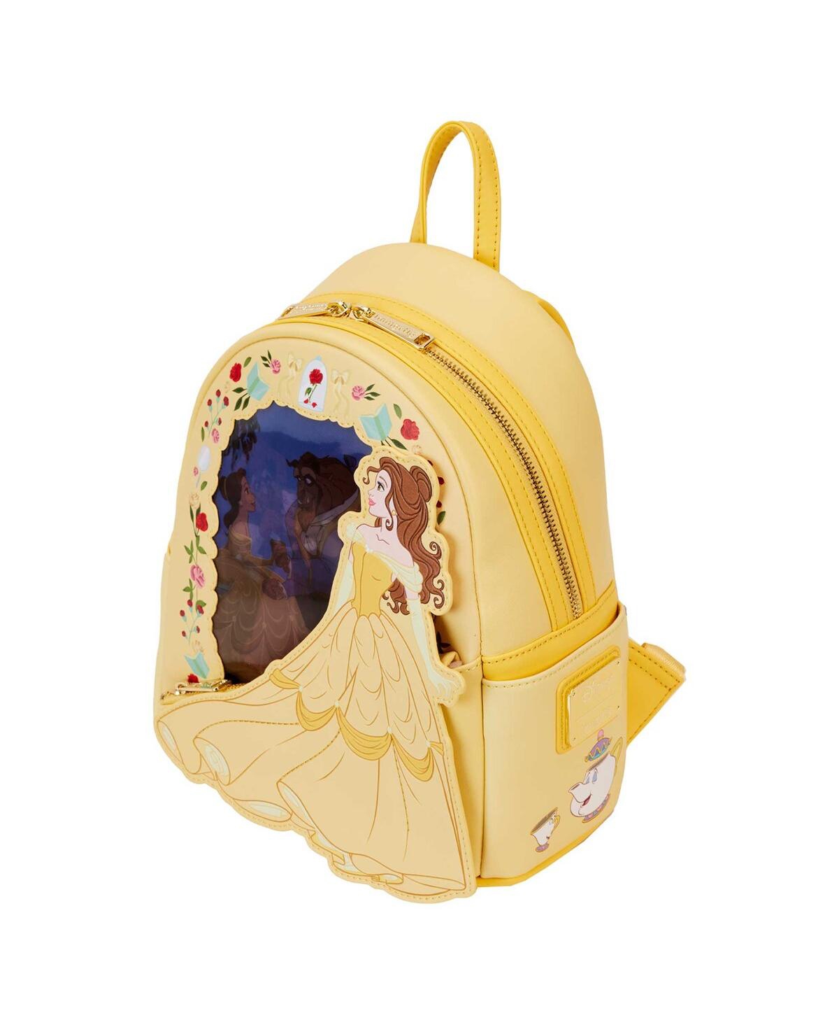 Shop Loungefly Men's And Women's  Belle Beauty And The Beast Lenticular Mini Backpack In Multi