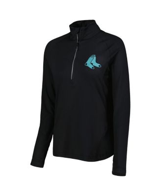 Women's Black Boston Red Sox Energy Quarter-Zip Jacket