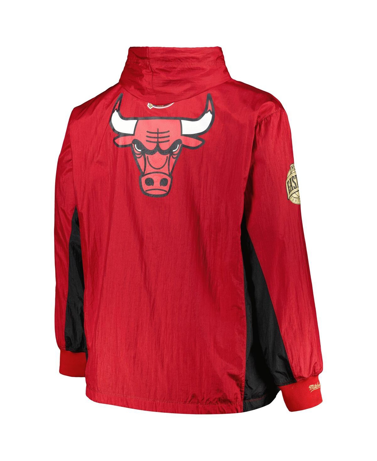 Mitchell & Ness Men's  Red Chicago Bulls Big And Tall Hardwood Classics Team Og 2.0 Anorak Hoodie Qua In Red