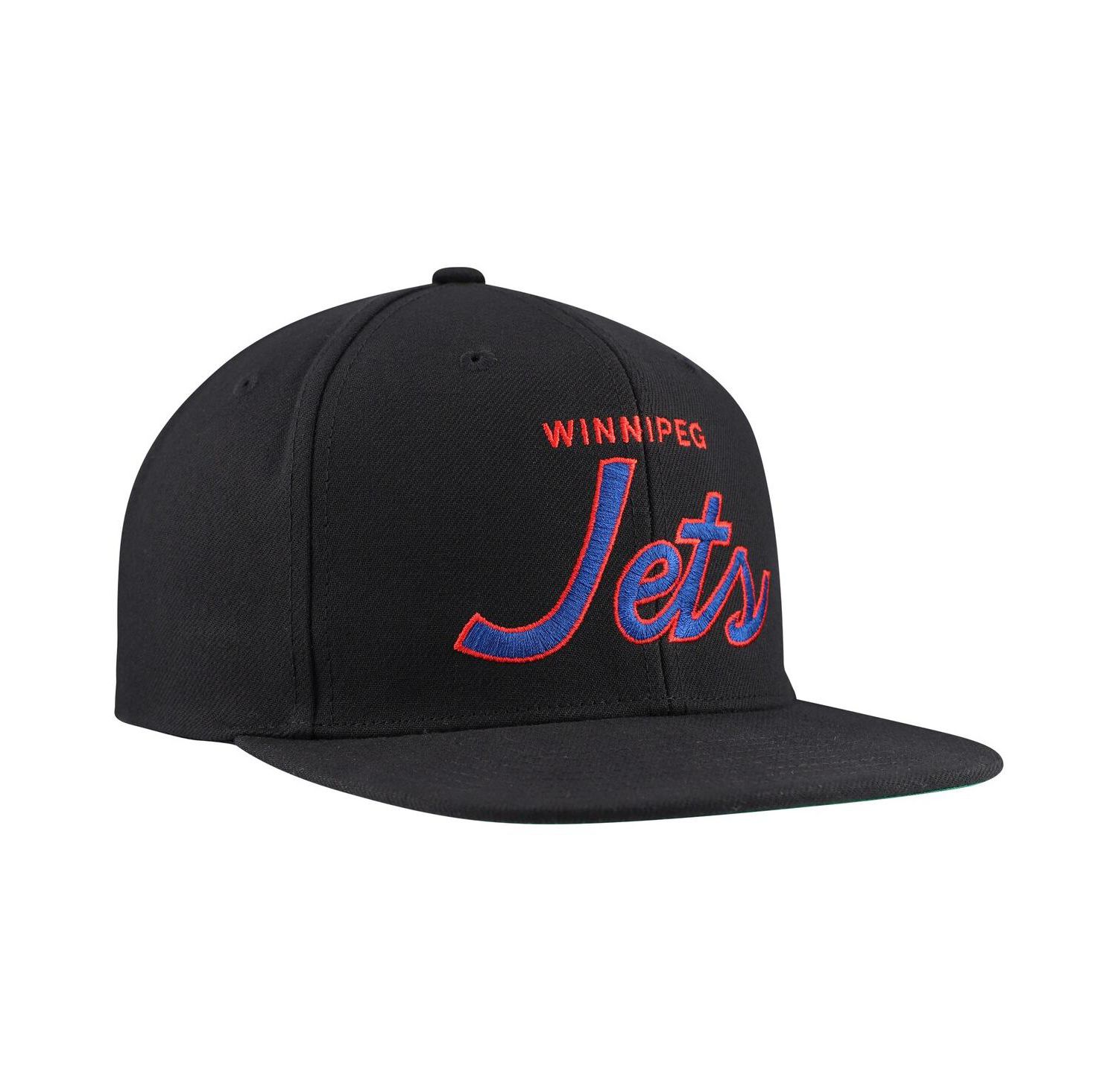 Men's Black Winnipeg Jets Core Team Script 2.0 Snapback Hat