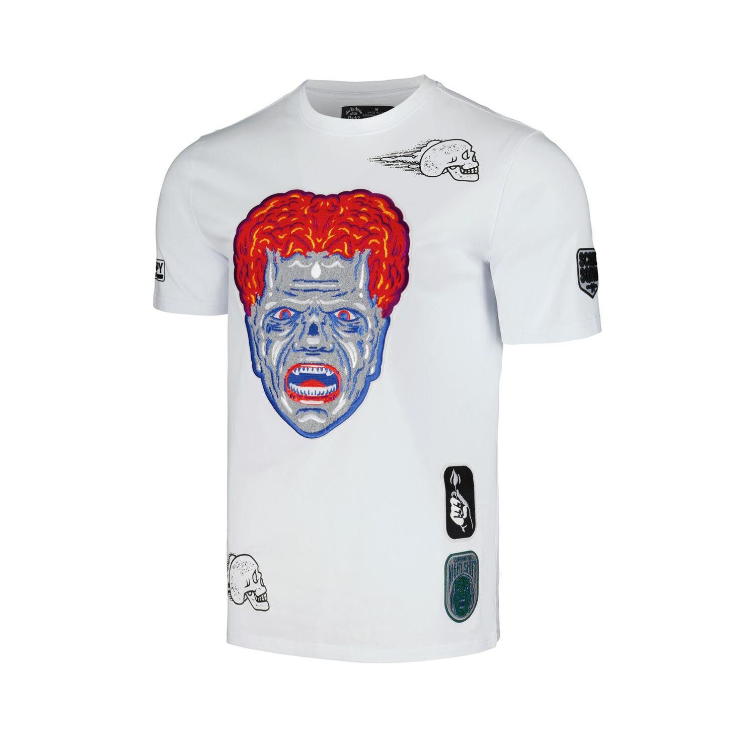 Men's and Women's White Are You Afraid of the Dark? Scare Squad Monster T-shirt