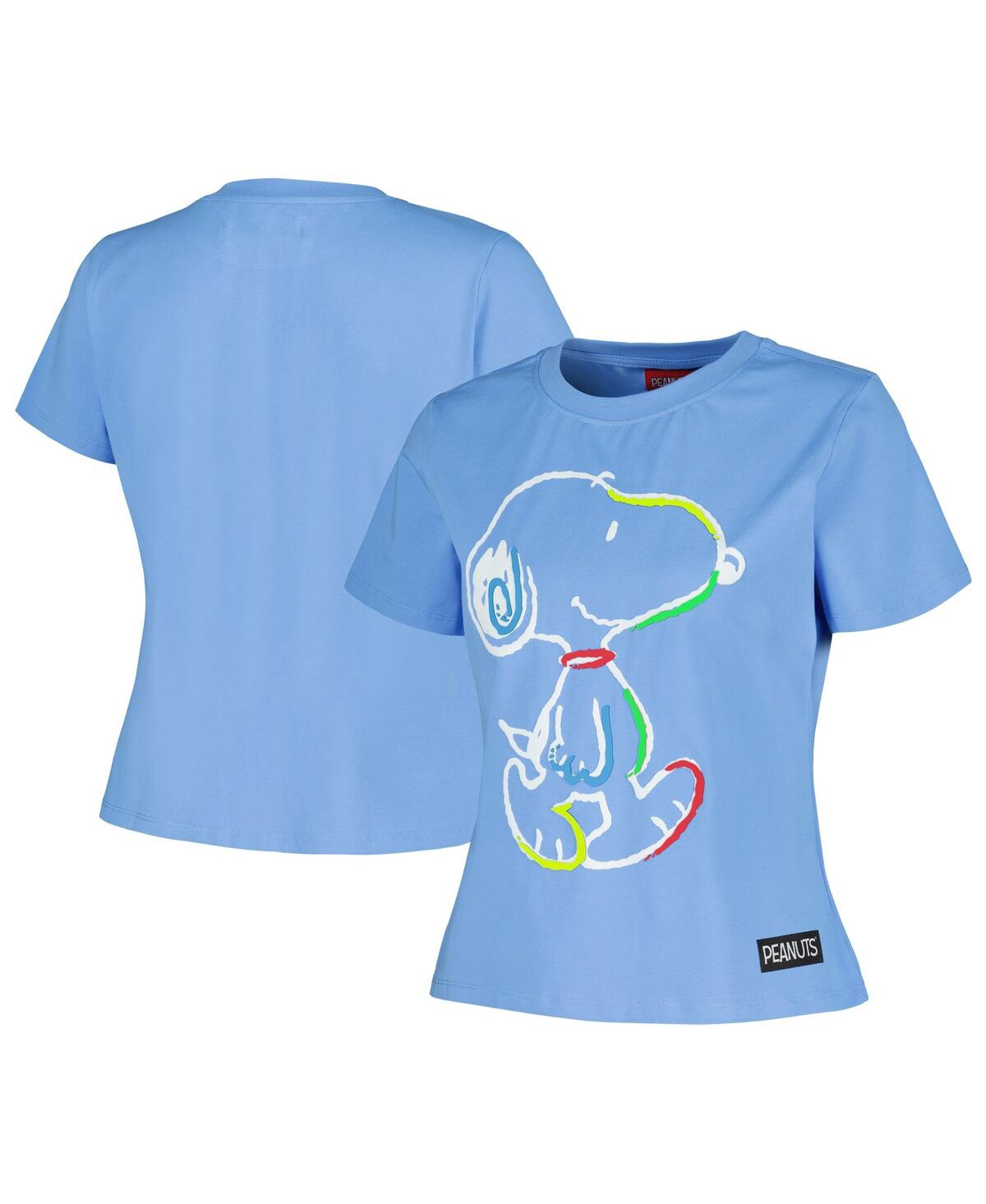 Freeze Max Women's  Snoopy Blue Peanuts Chalks T-shirt