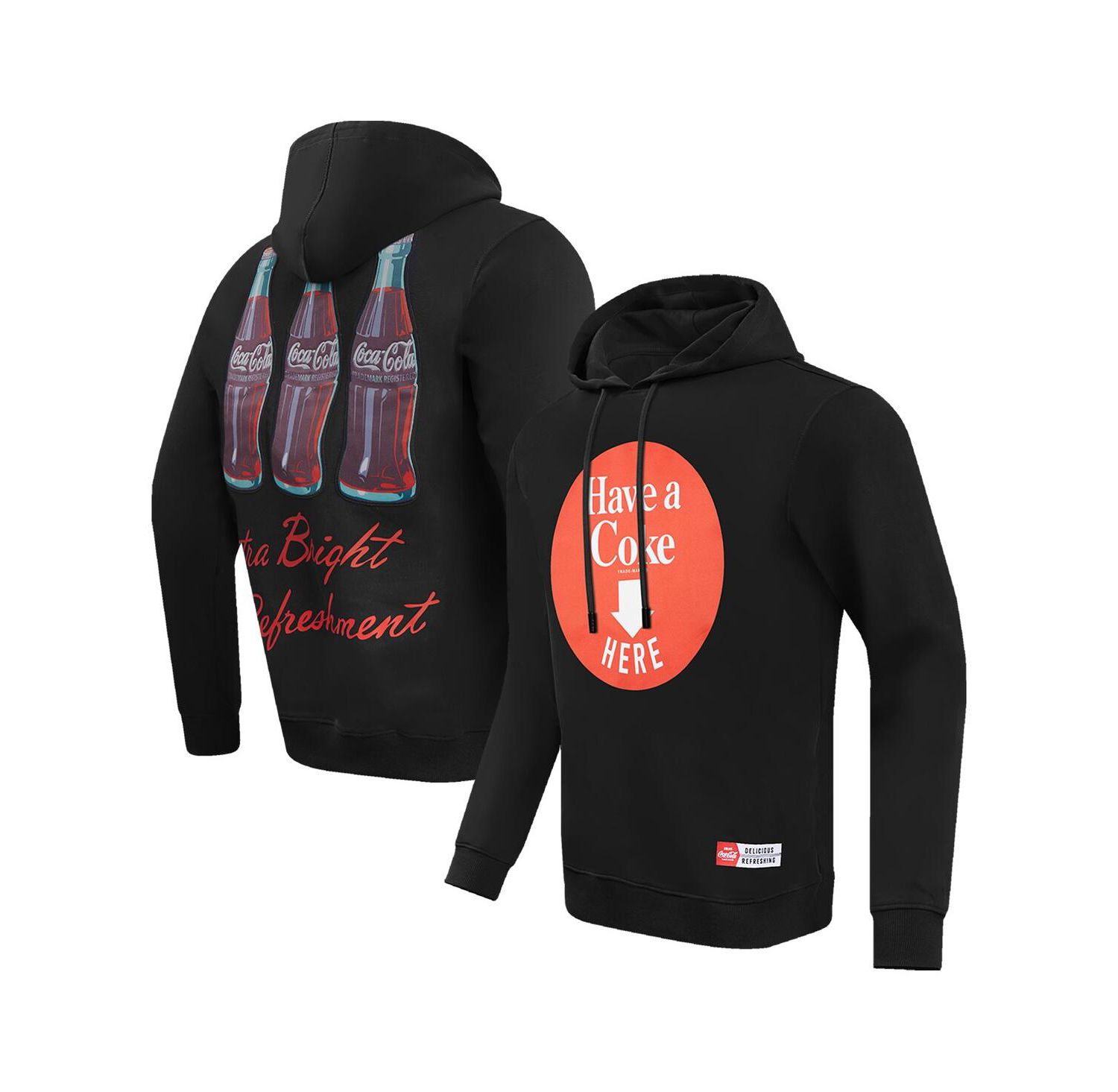 Men's Black Coca-Cola Have A Coke Here Pullover Hoodie