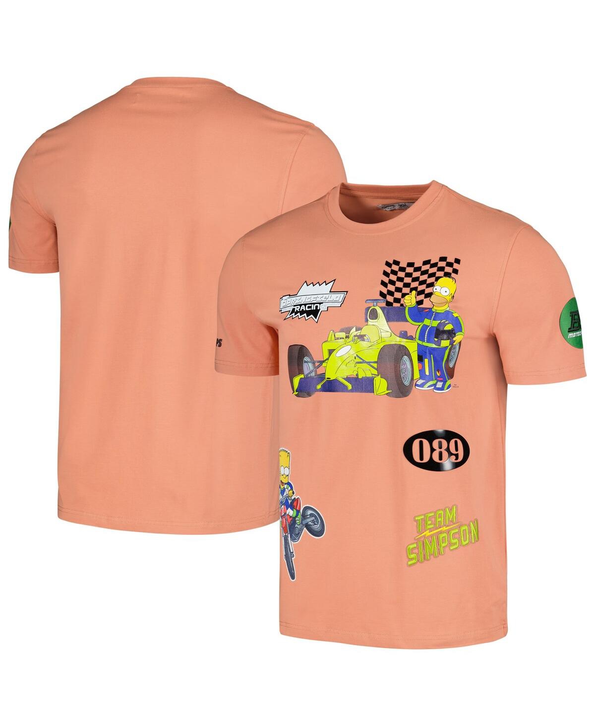 Men's and Women's Freeze Max Orange The Simpsons Racing T-shirt - Orange