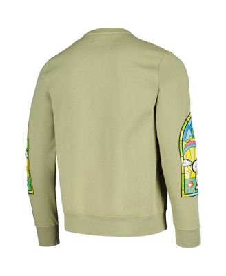 Men's and Women's Olive Peanuts Snoopy Friend Pullover Sweatshirt