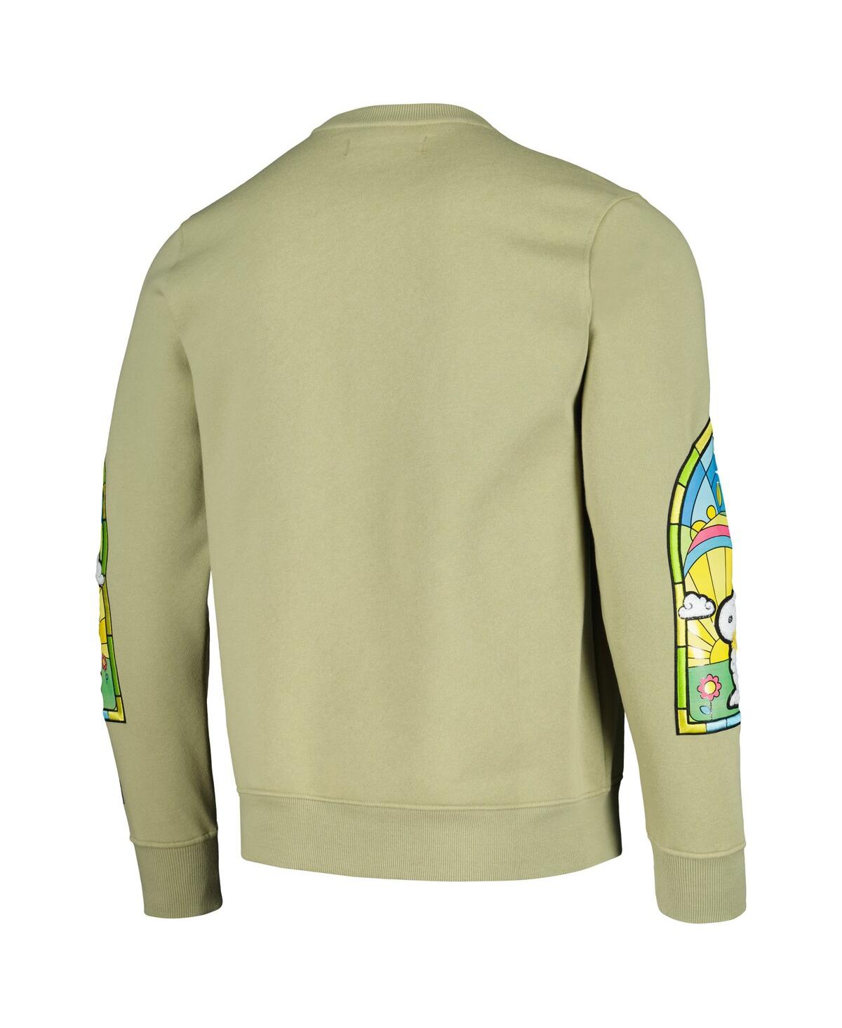 Shop Freeze Max Men's And Women's  Olive Peanuts Snoopy Friend Pullover Sweatshirt