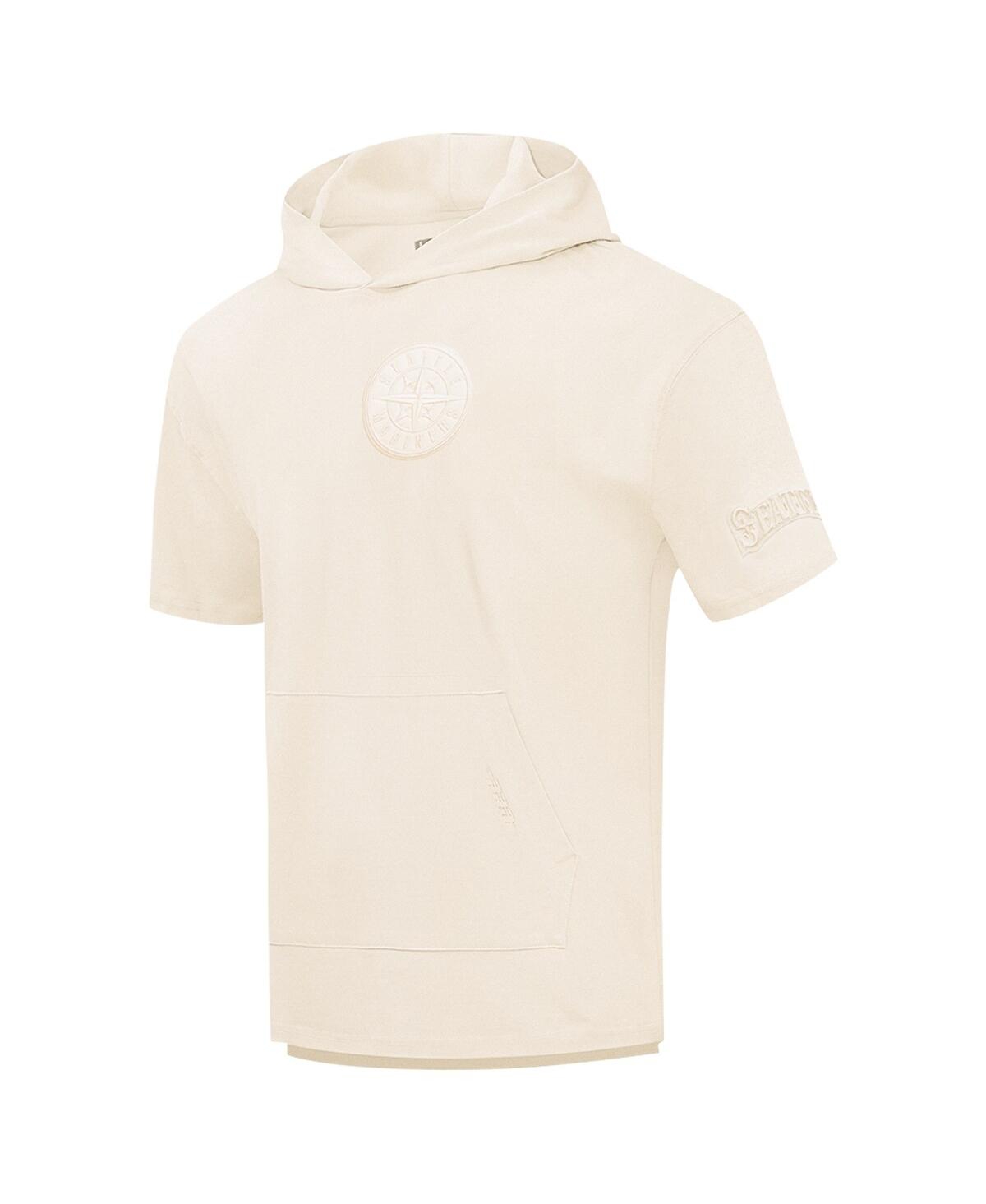 Men's Pro StandardSeattle Mariners Neutral Short Sleeve Hoodie T-shirt - Cream