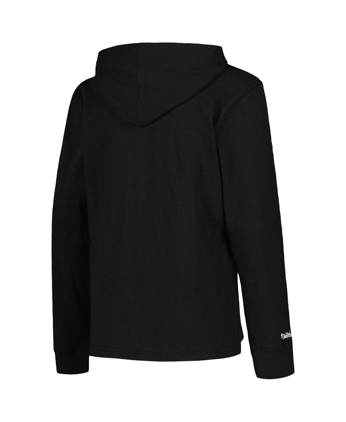 Big Boys Mitchell & NessDistressed Toronto Raptors Hardwood Classics Legendary Slub Lightweight Pullover Hoodie - Black