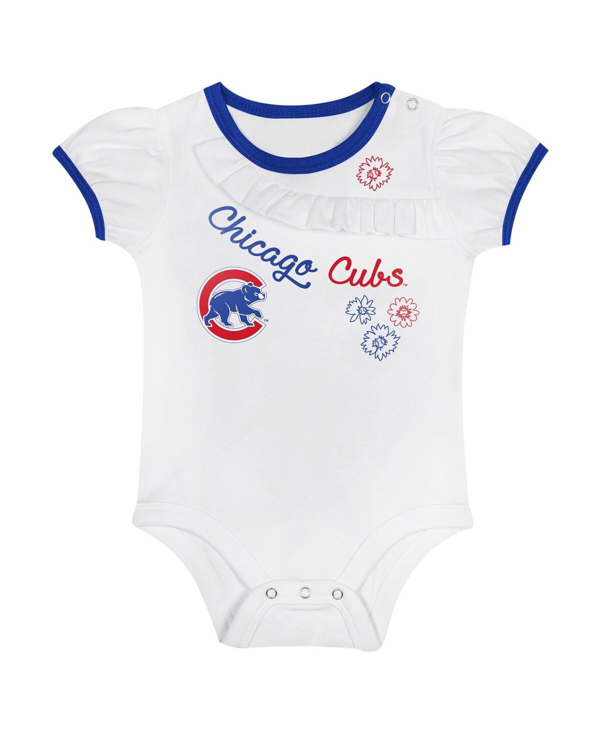 Baby Boys and Girls Chicago Cubs Sweet Bodysuit and Skirt Set - White