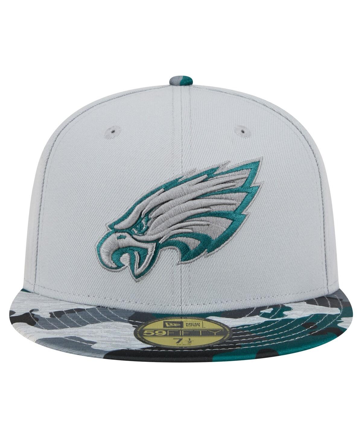 Men's New EraPhiladelphia Eagles Active Camo 59FIFTY Fitted Hat - Gray
