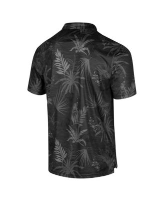 Men's Black Iowa Hawkeyes Big Tall Palms Polo