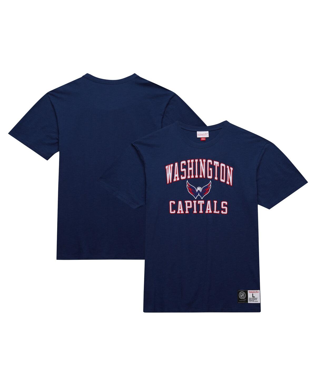 Shop Mitchell & Ness Men's  Navy Washington Capitals Legendary Slub T-shirt