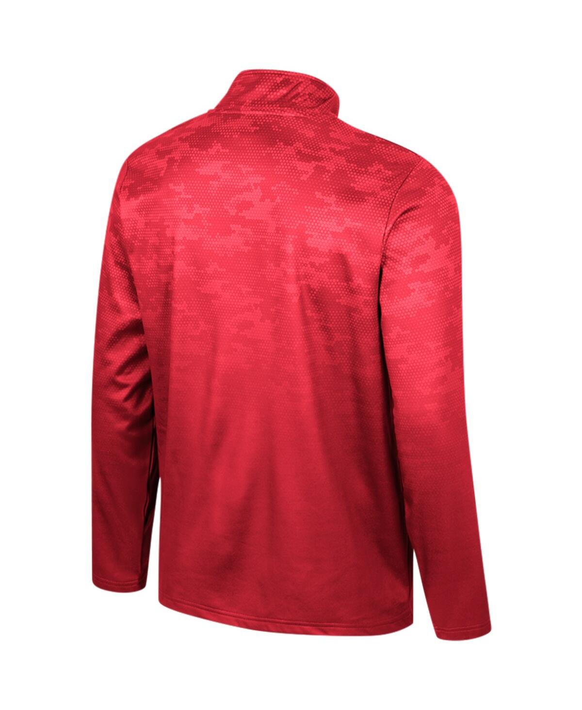 Shop Colosseum Men's  Red Nc State Wolfpack The Machine Half-zip Jacket