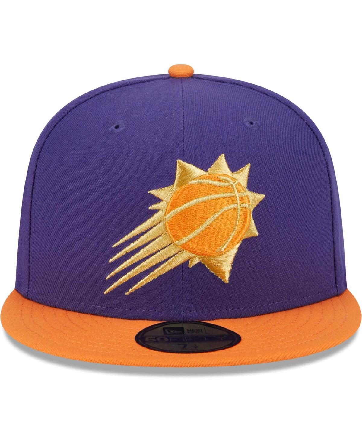 Shop New Era Men's  Purple, Orange Phoenix Suns Gameday Gold Pop Stars 59fifty Fitted Hat In Purple,orange