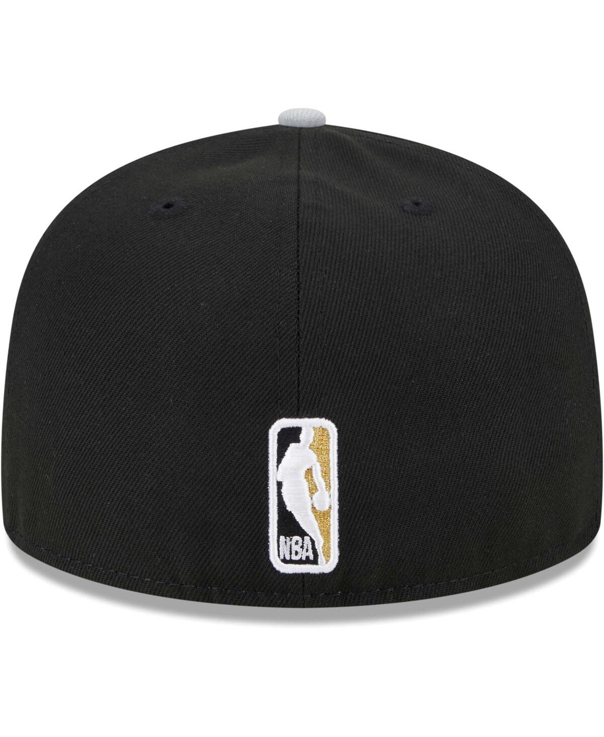 Men's New Era Gray San Antonio Spurs Gameday Gold Pop Stars 59FIFTY Fitted Hat - Gray