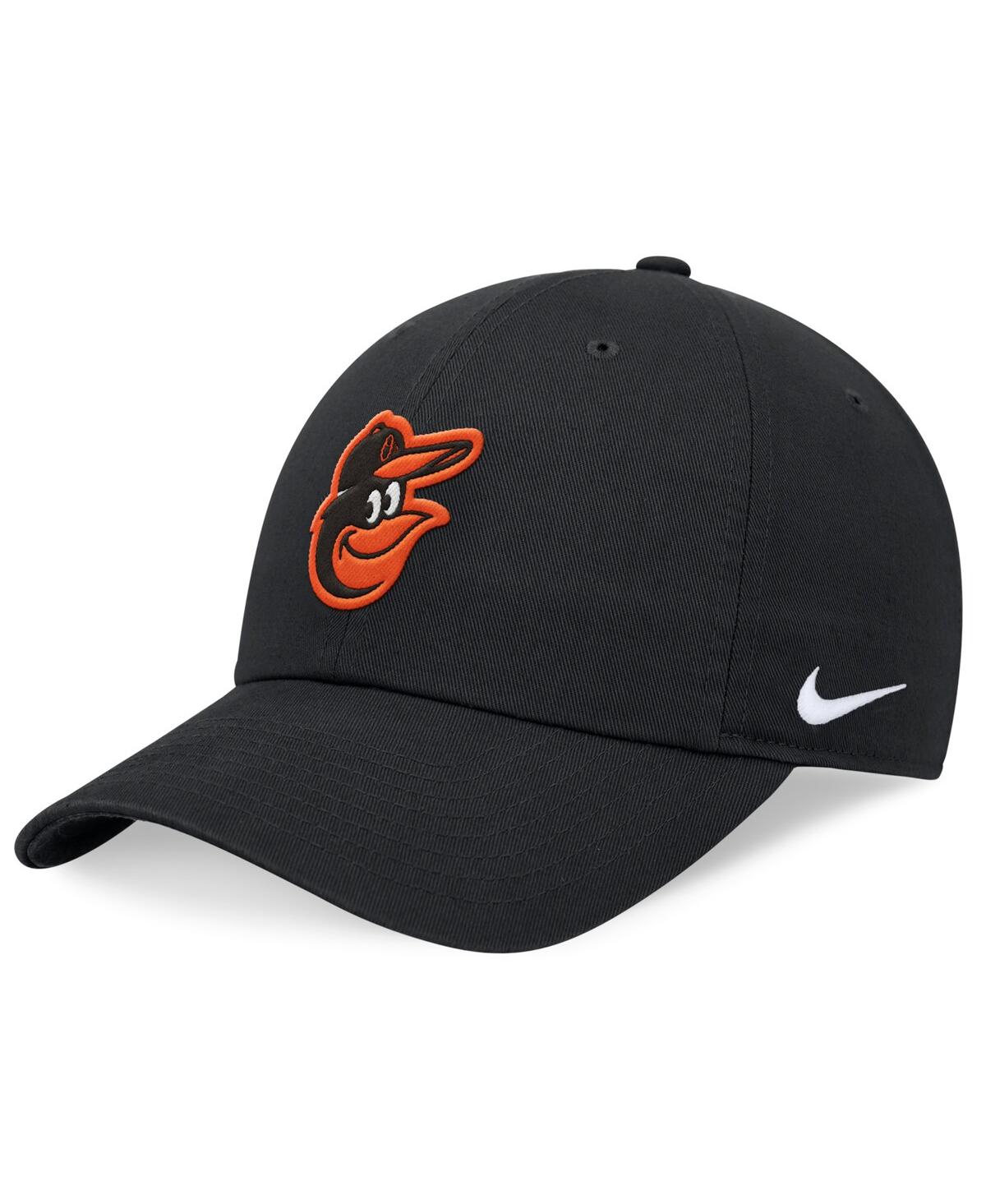 Nike Men's  Black Baltimore Orioles Evergreen Club Adjustable Hat In Black