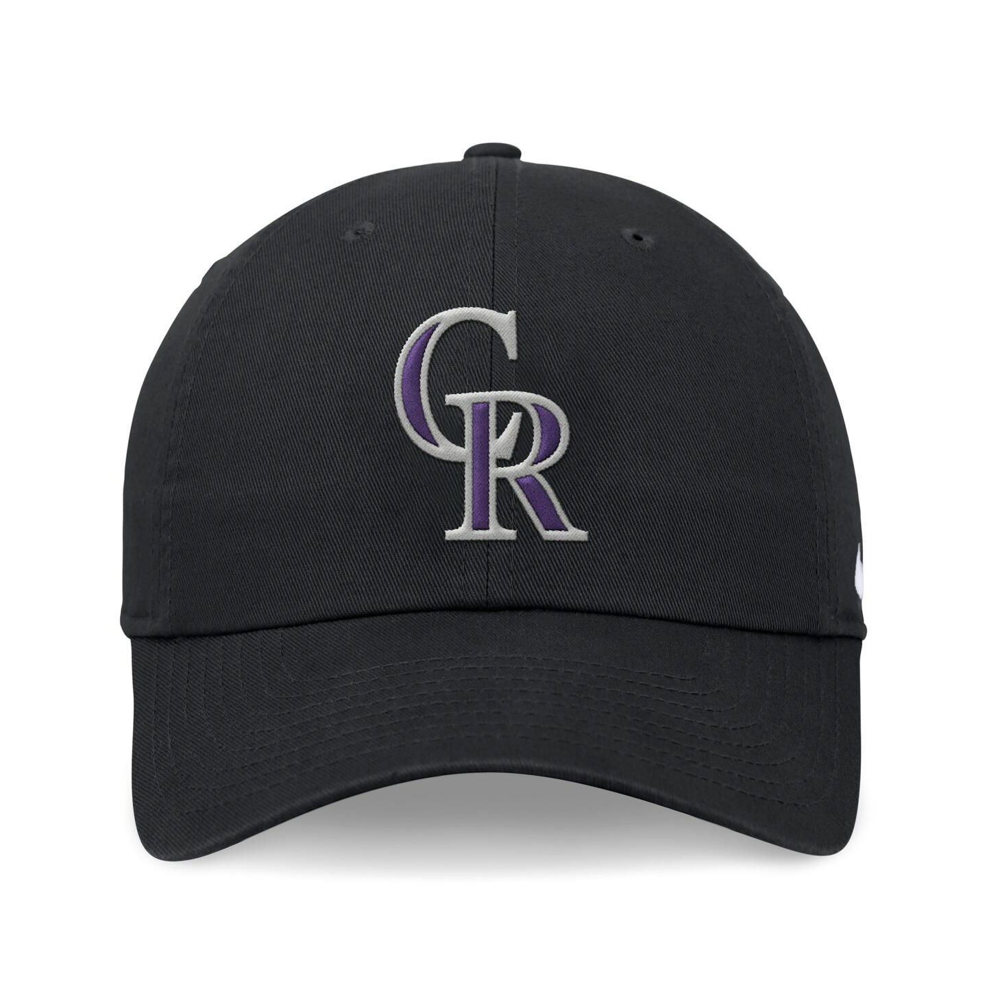 Мужская кепка Nike Black Colorado Rockies Evergreen Club Adjustable Hat — фото 3