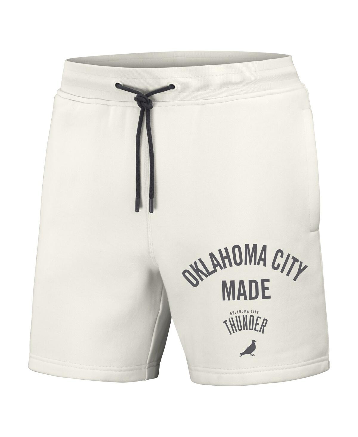 Shop Staple Men's Nba X  Cream Oklahoma City Thunder Heavyweight Fleece Shorts