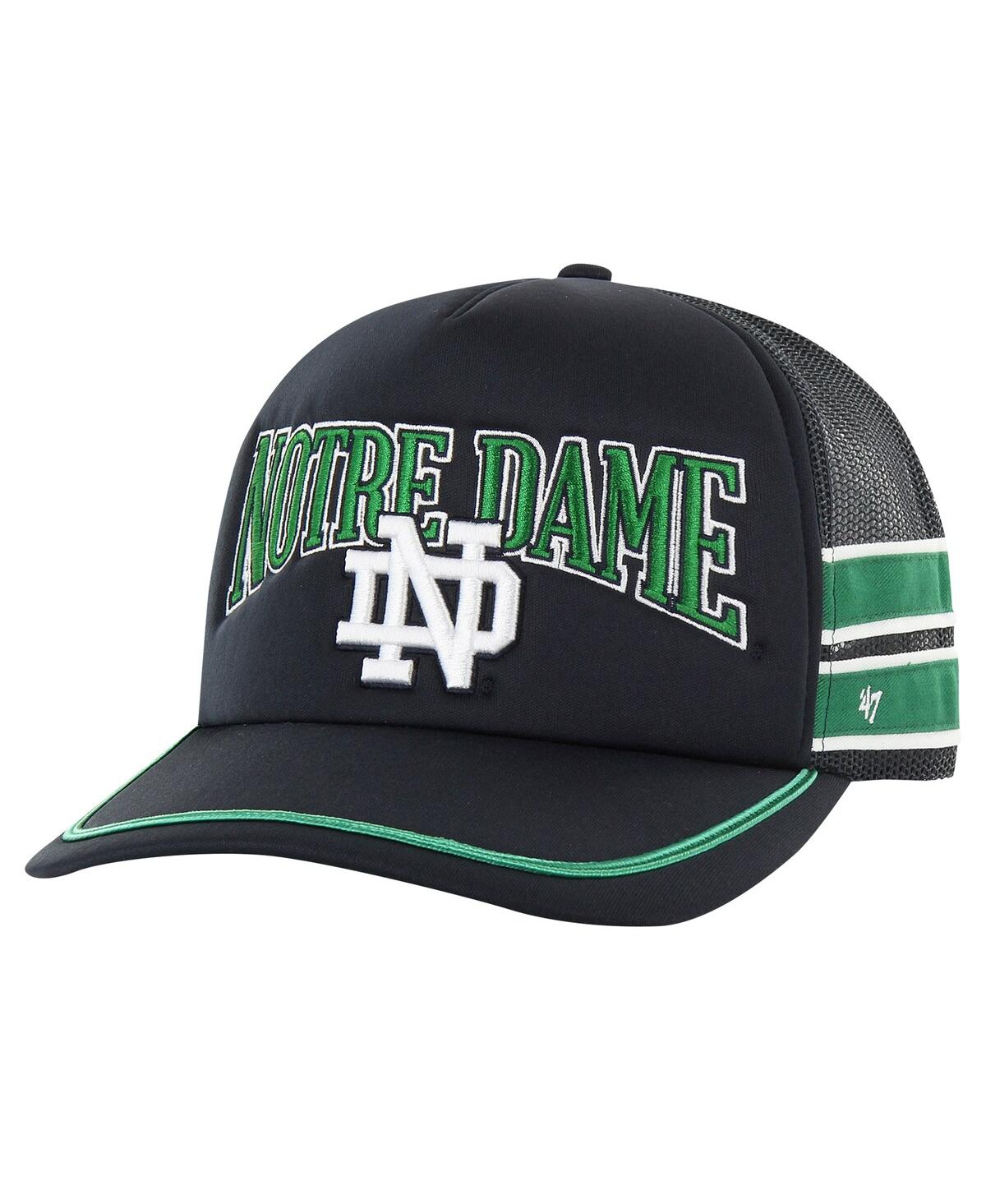 47 Brand Men's ' Navy Notre Dame Fighting Irish Sideband Trucker Adjustable Hat