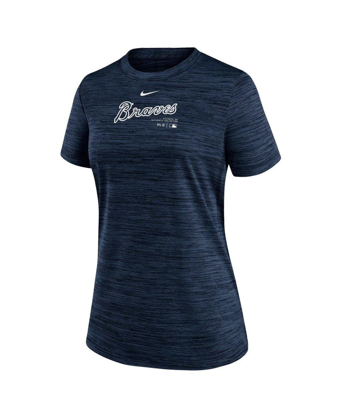Women's NikeAtlanta Braves Authentic Collection Velocity Performance T-shirt - Navy