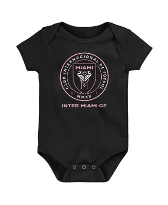 Baby Boys and Girls Black Inter Miami CF Primary Logo Bodysuit - Macy's