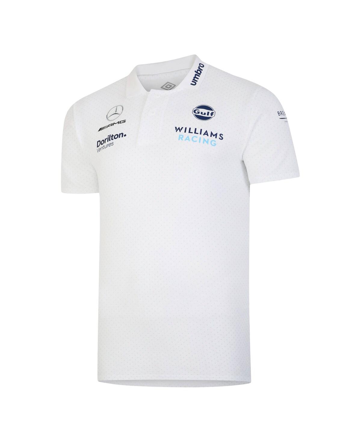 Shop Umbro Men's  White Williams Racing Cvc Media Polo