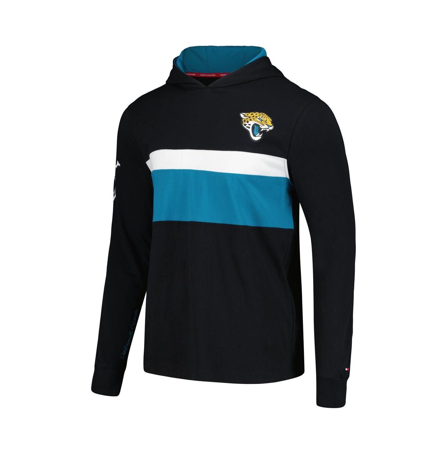 Мужское худи Tommy Hilfiger Black Jacksonville Jaguars Morgan Long Sleeve T-shirt — фото 2