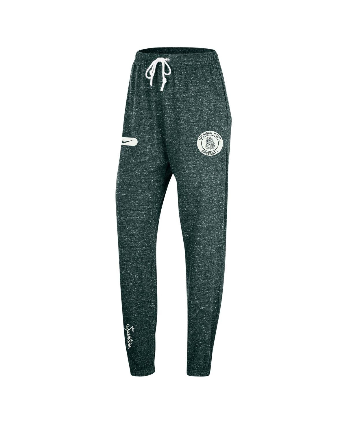 Women's NikeDistressed Michigan State Spartans Gym Vintage-Like Multi-Hit Jogger Pants - Green