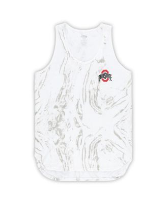 Women's Cream Ohio State Buckeyes Plus Size Marble Tank and Short Set