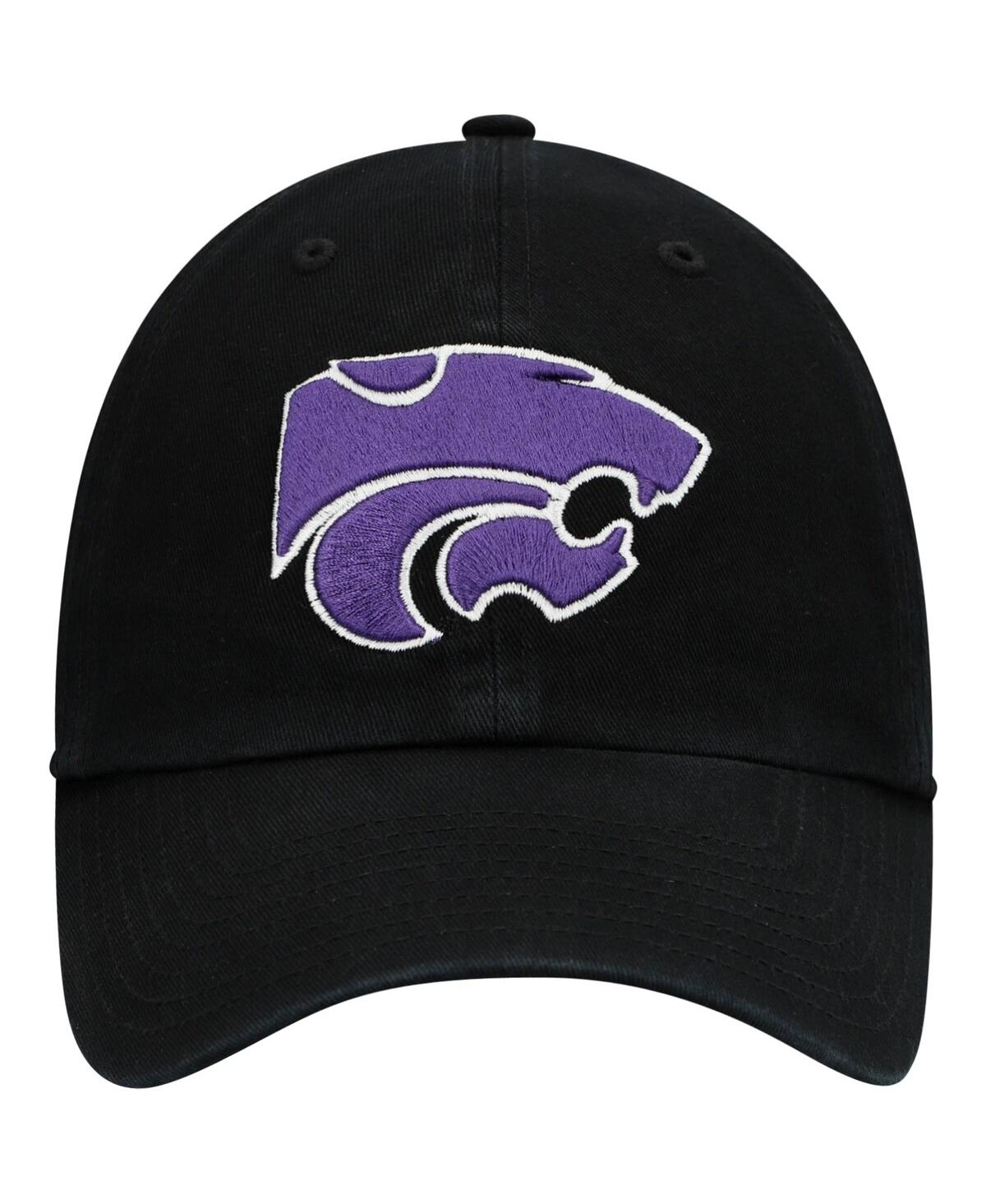 Shop 47 Brand Men's ' Black Kansas State Wildcats Vintage-like Clean Up Adjustable Hat