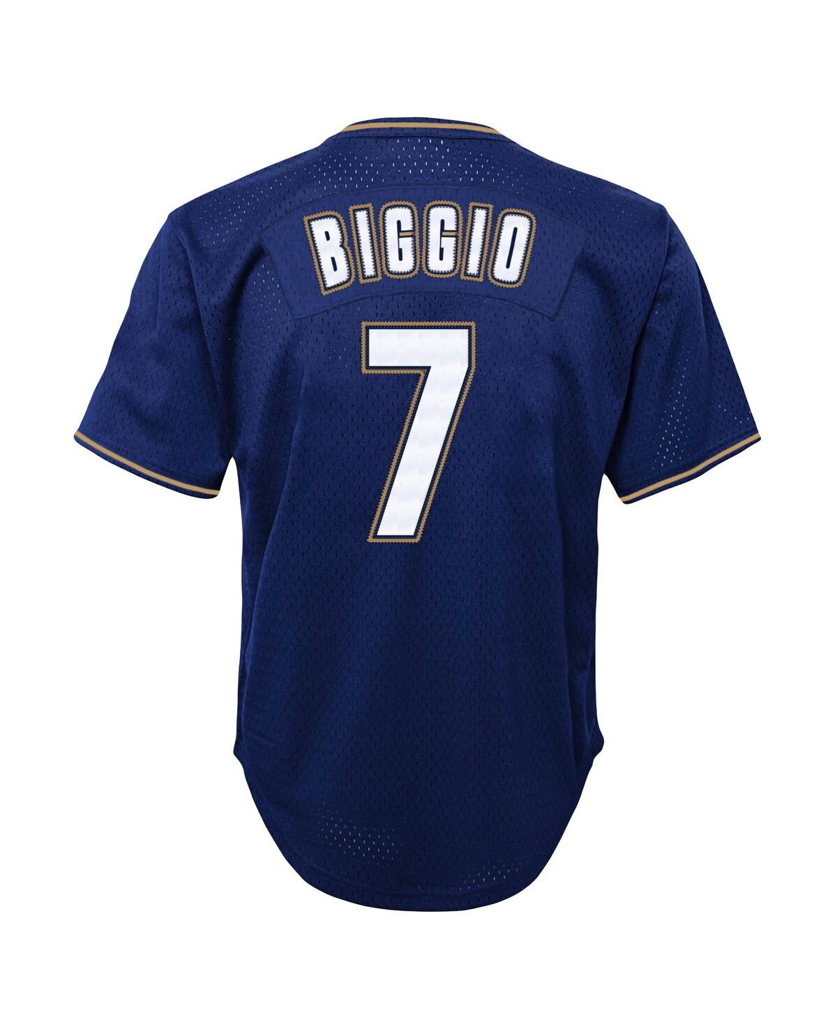 Big Boys Mitchell & Ness Craig BiggioDistressed Houston Astros Cooperstown CollectionMesh Batting Practice Jersey - Navy