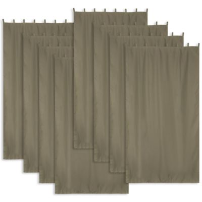 54"x120" Outdoor Curtain Panel Tab Top UV30+ Porch Pergola Backyard 8 Piece